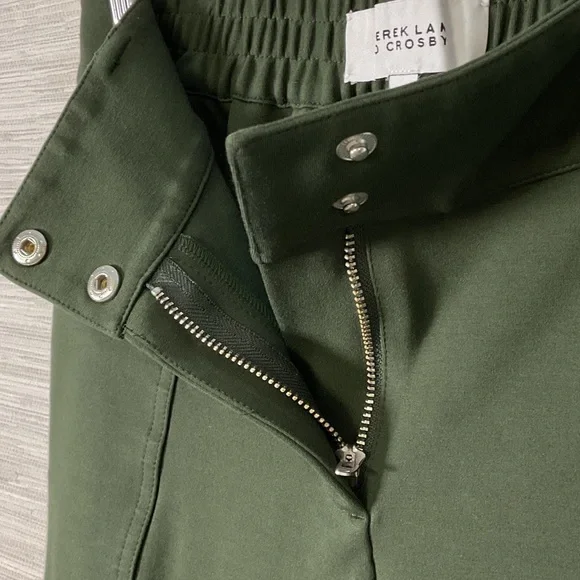 Derek Lam 10 Crosby Knit Front Seam Forest Green Jogger Pants Small - Picture 3 of 11